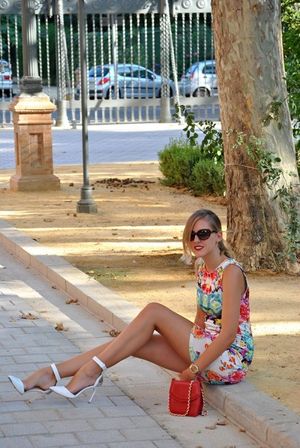 classy blonde resting