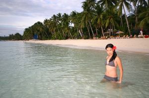Beautiful Exotic Filipina Babe On The Sea Shore In The Philippines
