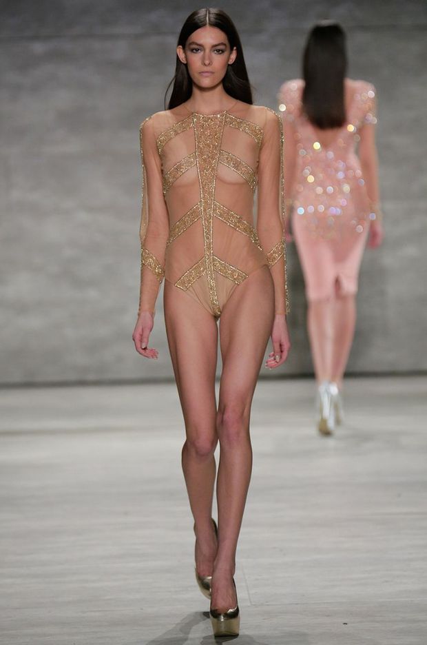 Effectively nude fashion show.