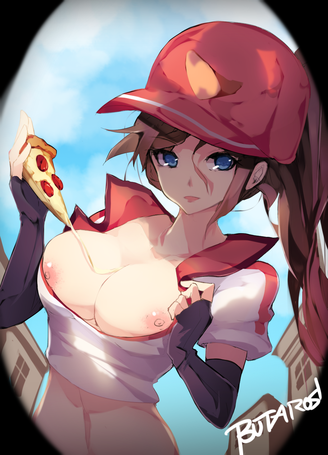 LoL character with pizza