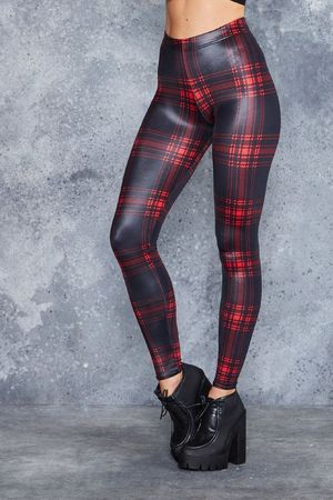 shini checkered leggings