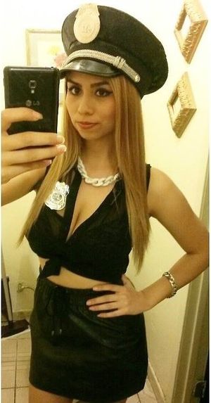 Irina Danay is a sexy latino bombshell in button up cop police outfit coppp zxzx fota