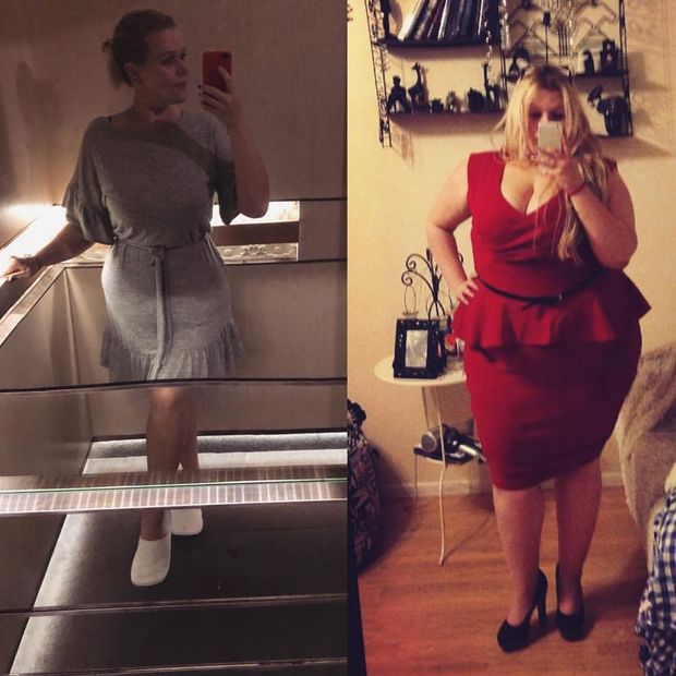 Bbw dressed before and after