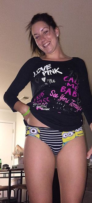 This chick let her boyfriend take a pic of her minion panties. Thanks for sharing.