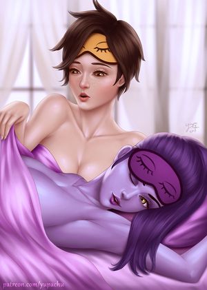 Tracer & Widowmaker - Sleepover by yupachu