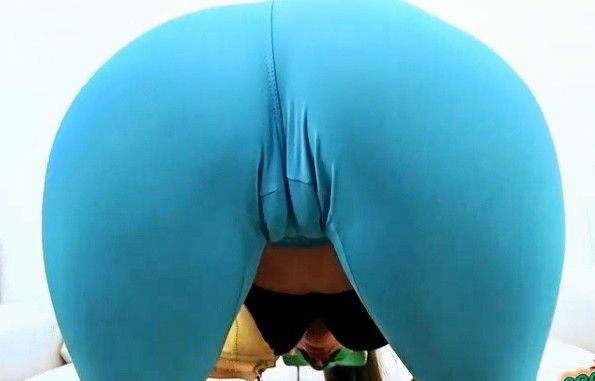 Winona in blue yoga pants