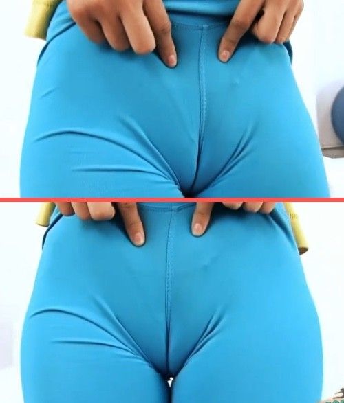 Winona in blue yoga pants