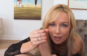 Hot blonde POV handjob gif