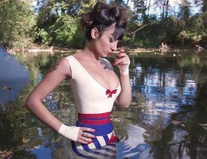 Sisi Suicide is like super cool in her cleavage showing sailor outfit - fota