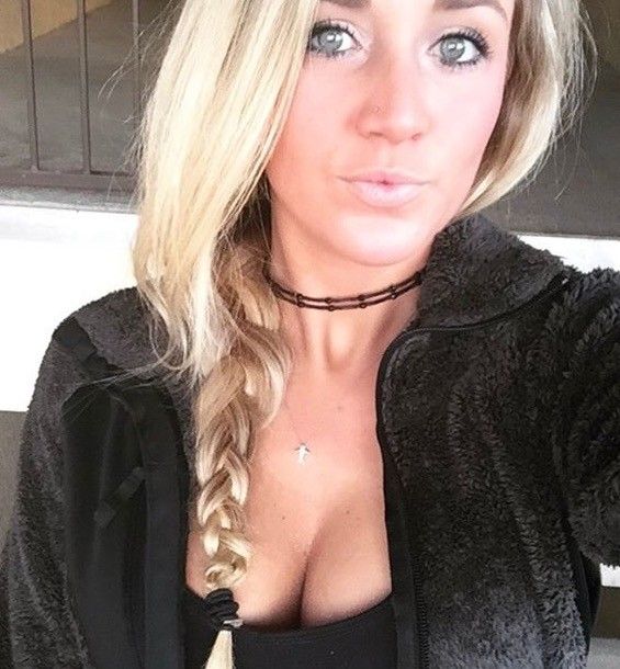 Sexy Blonde with braided hair
