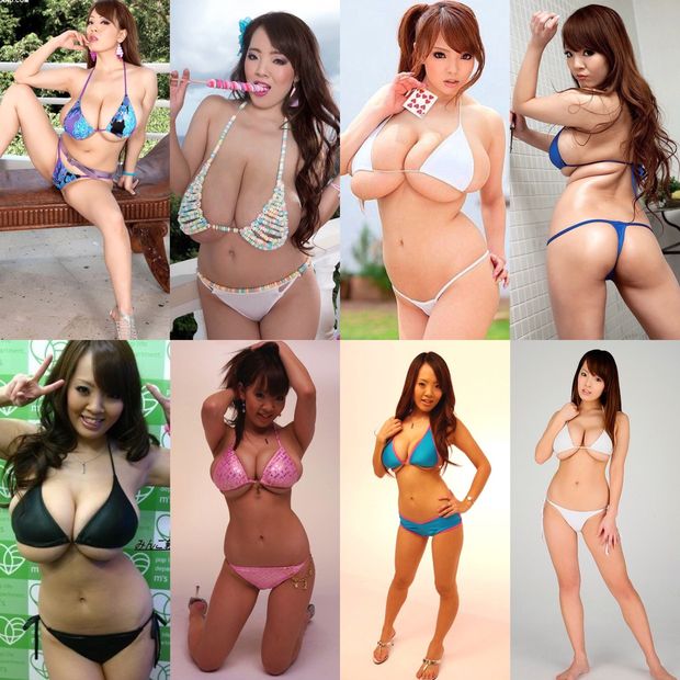 Huge tit Asian Hitomi Tanaka in bikinis