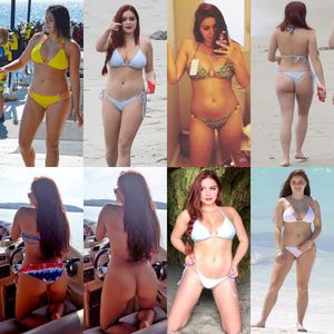 Chunky teen Ariel Winter in bikinis