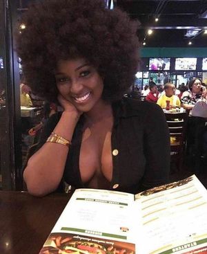 Ebony Babe Amara La Negra with Pearly Whites