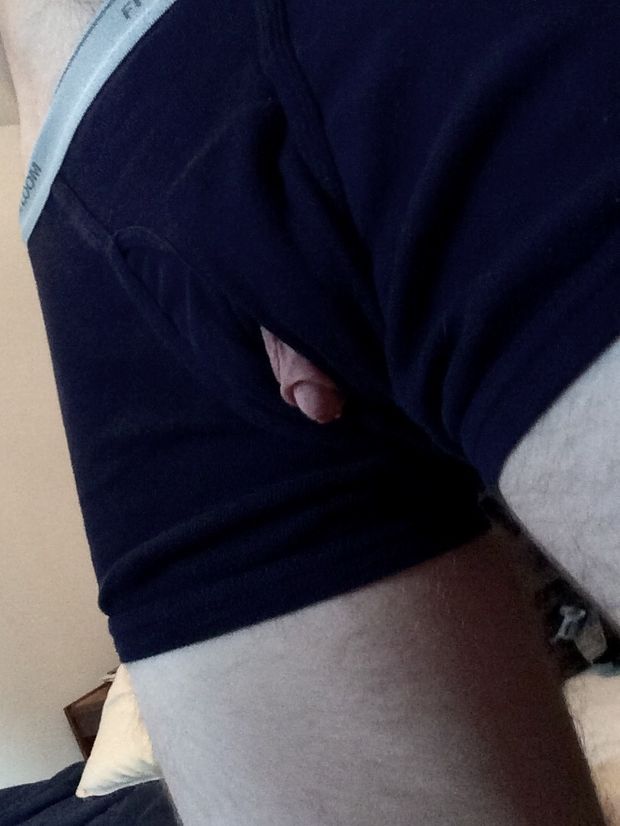 trans guy cock through underwear