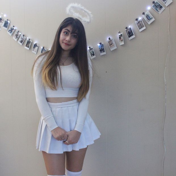 white skirt