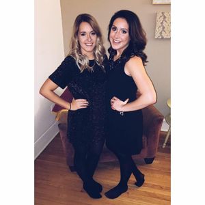 Beautiful Women in Black Tights and No Shoes