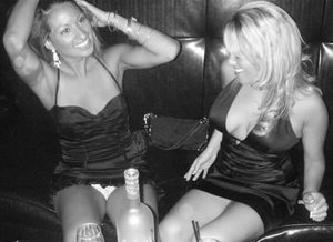 White panties with a black dress is a good choice.