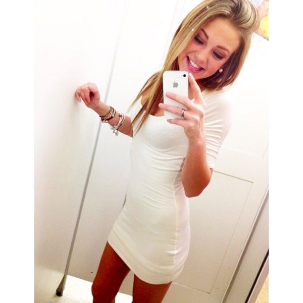 Hot blonde teen non nude in tight dress