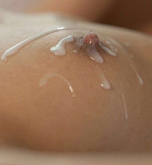 Cum on her breast