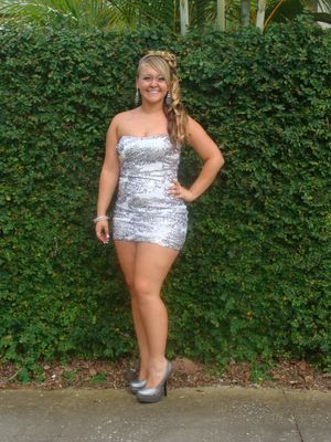 Chubby uk teen in short dress