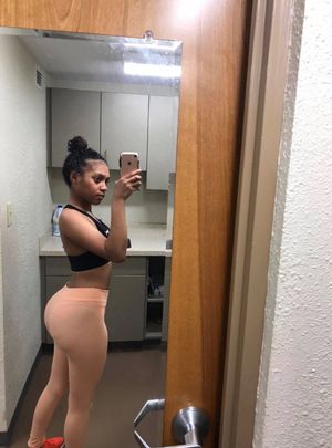Ebony teen in yoga pants nice booty