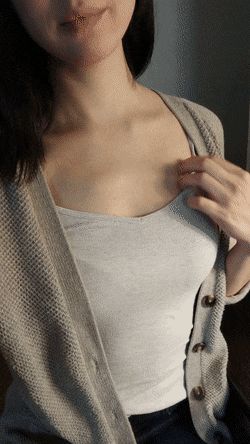 Playful slut showing tit