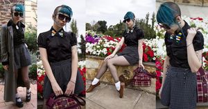 Monique Deville is a goth babe with cool half shaved head - AltModel Suicide Like - fota outfitt silkk gothh zxzx