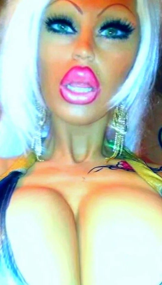 Barbie Jade has crazy huge plush plump bimbo lips - weird shit - fota lipz weirdd
