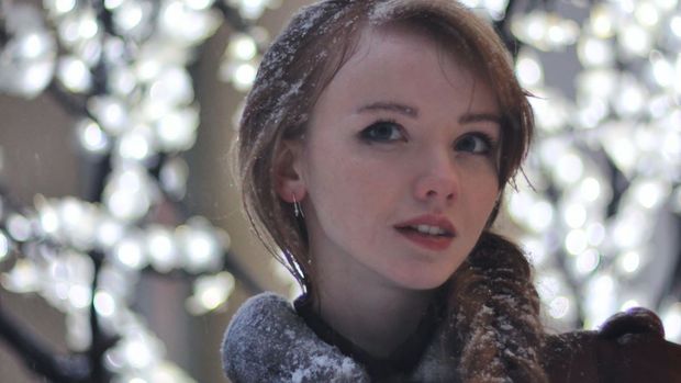 Olesya Kharitonova in the snow