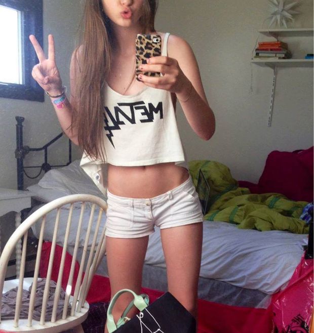 skinny teen in short shorts