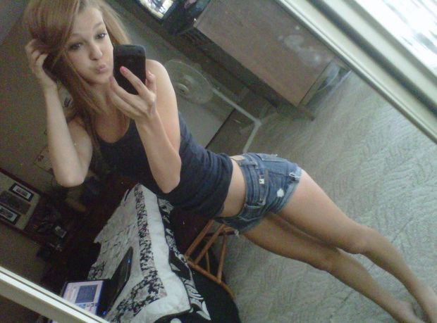 blonde teen slut selfie