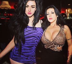 Micky Syndrome in leopard skin print outfit top with her shemale friend Owan - fota skinnn