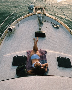 Sexy teen on a boat