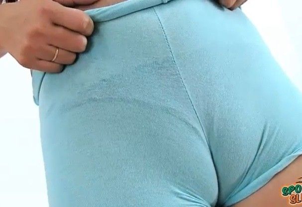 Esmeraldas sheer yoga shorts