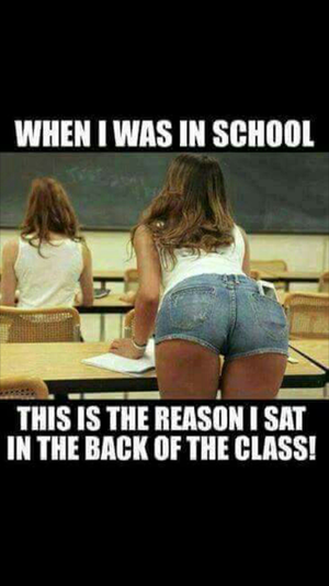 College babe bent over in her shorts, making cocks hard.