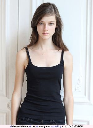 Placid brunette in black