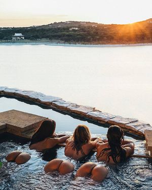 Enjoying the sunset view!