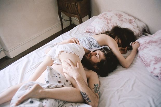 Lovely couple in bed