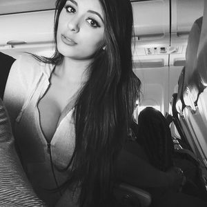 Daniela L aka Danilanio_ the Duchess on a plane w/ her bib teenage boobs - SGB tteen