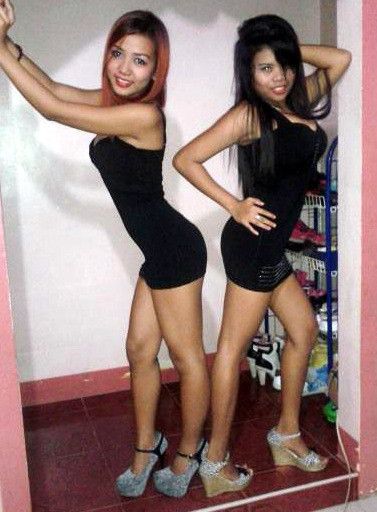 Hot FIlipina Bargirls From Manila Philippines In Short Sexy Mini Skirts
