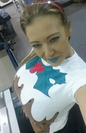 Nicki Fuentes has mysterous odd make-up on that will never be cracked with here olive skin make up & blue lip stick - SGB hff