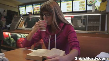 She Is Nerdy - Gina Gerson - Cum shower on her eyeglasses