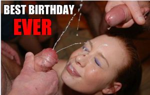 She treated herself to a cum coated face