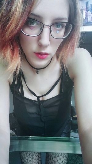 Princess Berpl is a wonderful jewel of a sexy alt model in her cute little button-down goth shirt - SGB zxzx - Support Her Websites