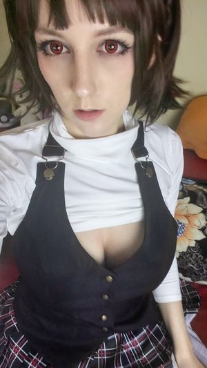 Princess Berpl in cute vest alarming gives a chilling creepy eerie horrifying intimidating shocking spooky looking brown eyes look - SGB hff