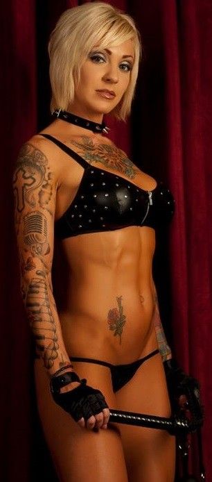 Tiffany Chase is a model with  the best intentions in a latex bra & whip, which I'm not so much into but the body rocks - SGB lett