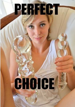 Babe has two choices to stuff up her tiny asshole