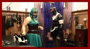 man is wearing rubber clothing maid