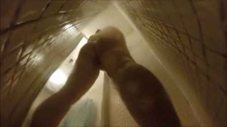 My stepmom soaping and fingering in the shower