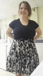 Mal Malloy lifts skirt, revealing big round ass